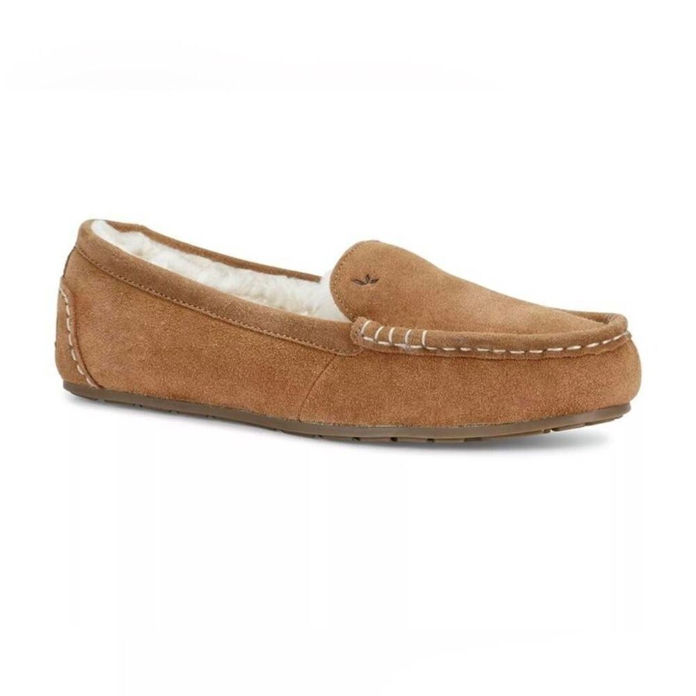 Koolaburra by Ugg Lezly Slippers Women's 7 Chestnut Brown Moccasin Shoes 1020389